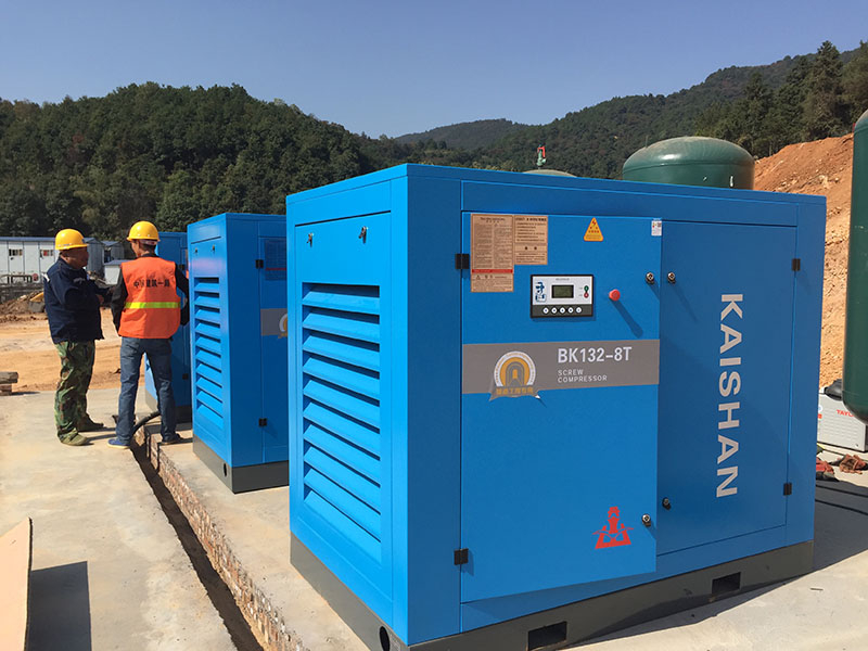 中建一局施工现场132KW隧道专用空压机